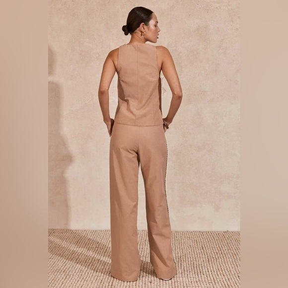 NWT MON RENN LISLE PANT IN BISCUIT - Picture 2 of 11